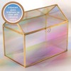 D'Eco Iridescent Glass House Plant Terrarium (10x6x8) Tabletop Gold Geometric Planter Terrarium- Home, Office Decor- For Plant Lovers & Mother's Day - 2 of 4