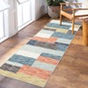 Area Rug Geometric Patchwork Floor Carpet with Non-Slip Backing, Washable Low Pile Indoor Mat, Foldable Modern Accent Carpet - 3 of 4
