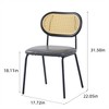 SKRAN Set of 2 Modern Simple Style Dining Chair, PU leather Black Metal Pipe ＆ PP Back Dining Room Furniture Chair for Kitchen, Home - 3 of 4