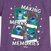Girls' - Lilo and Stitch - Making Merry Memories Christmas Fitted Short Sleeve Graphic T-Shirt - 2 of 4