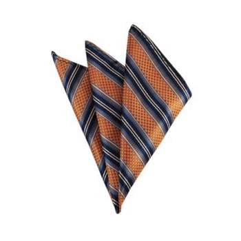 TheDapperTie - Men's Stripes Woven 10 Inch x 10 Inch Pocket Squares Handkerchief