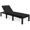 Tangkula Adjustable Rattan Patio Chaise Lounge Chair Couch w/ Black & Turquoise Cushion - 4 of 4