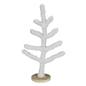Northlight 19.5"  White Yarn Wrapped Table Top Christmas Tree