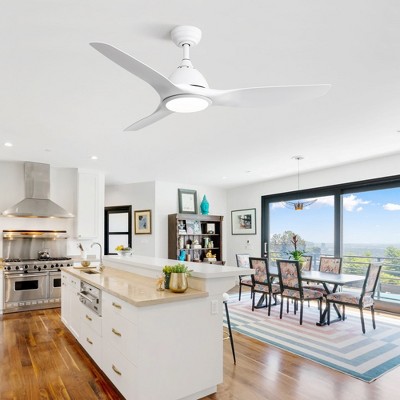 HOMLUX 52" Ceiling Fan W/3-Color LED Light & 6-Speed Remote Control Quiet Fan
