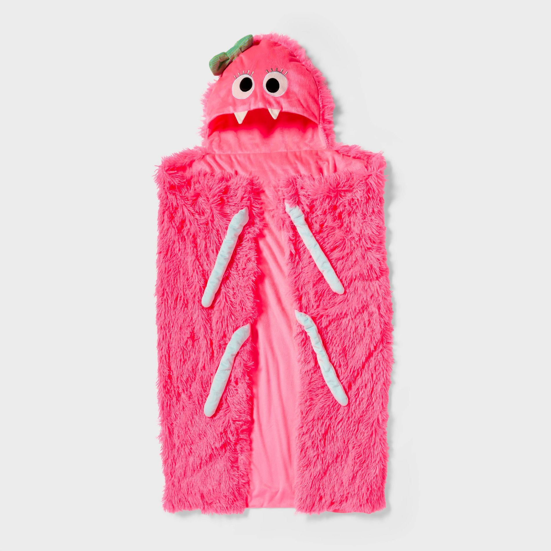 Monster Halloween Kids' Hooded Throw Blanket Pink - Pillowfort™