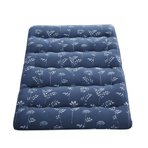 Floral Floor Mattress Japanese Style Floral Print Futon Mattress, Portable Floor Bed Mattress Roll Up Mattress for Camping RV Travel Guest Room - 1 of 4