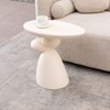 NicBex Modern Fiberglass Stone Coffee End Table, Minimalist Corner Table with Decoration, Home Decor for Living Room, Guestroom - 2 of 4