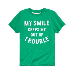 Boys' - Instant Message - My Smile Trouble Short Sleeve Graphic T-Shirt - 1 of 4