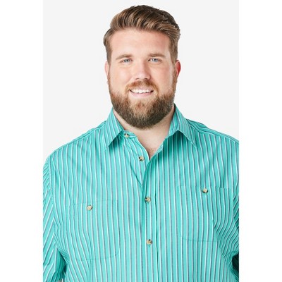 KingSize Striped Short-Sleeve Sport Shirt