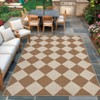 Washable Easy Jute Rug Modern Checkered Rug with Non Slip TPR Rubber Backing - 2 of 4