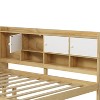 KTMBDW Twin/Full Size L-Shape Bed Frame with 2 Drawers,Wood Platform Corner Bed Frame with Storage Cabinets and Study Desk, Daybed for Teen - 4 of 4