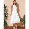 INSPIRE CHIC Women's Summer Sleeveless A Line Midi Cotton Crewneck Casual Tank Dress - 2 of 4