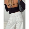 Coolmee Women's Wide Leg Jeans High Waisted Fashion Strechy Raw Hem Denim Pants with Pockets - 4 of 4