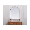 Elegant Lighting Metal Frame Arch Mirror 27x36 Inch in Brass - 4 of 4