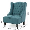 CAVINAS Modern Wingback Accent Chair with Button Tufted Diamond Stitching & Turned Birch Wood Legs, Upholstered Armchair for Living Room - 4 of 4