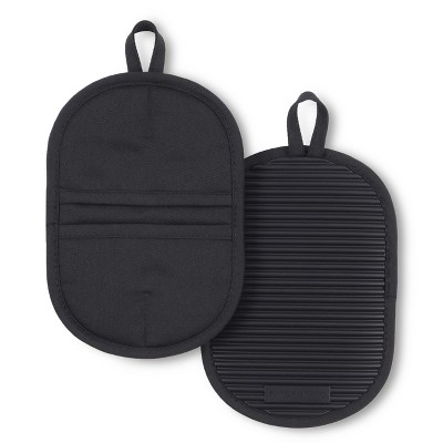 Ribbed Soft Silicone Oven Mitt Set 2-pack : Target