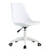 CAVINAS Plastic Swivel Office Chair, Armless Desk Chair with Wheels for Gaming Work Study Vanity,Living Room,Bedroom - 2 of 4