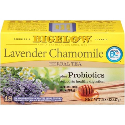 Bigelow Chamomile Lavender plus Probiotics Tea Bags - 18ct