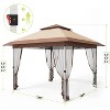 10x10 FT Pop Up Canopy Tent, Outdoor Gazebo with Mosquito Netting and Wheeled Carry Bag - 2 of 4