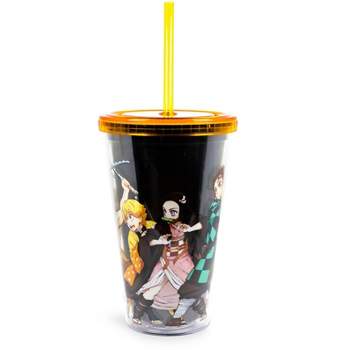 Surreal Entertainment Demon Slayer Acrylic Carnival Cup with Lid and Straw | Holds 16 Ounces