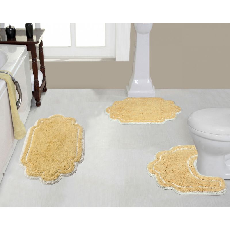 Allure Collection Cotton Tufted Bath Rug Set Set of 3 - Home Weavers, 1 of 5