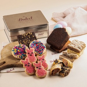 Dulcet Gift Baskets Easter Treats Cookie Gift Baskets, Gourmet Food Gift Baskets for Mother, Grandmother, Wife, Sister, Daughter, Friend & Coworker - 1 of 4