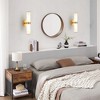 Dolonm Golden and Elegant Resin Wall Sconce,Set of 2,Modern Vertical Light Fixture for Bathrooms, Hallways, and Bedrooms (Only Inoor) - 2 of 4