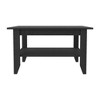 Coffee Table, Four Legs, One Shelf, Black - 3 of 4