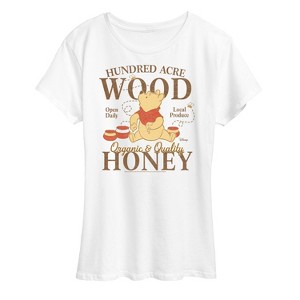 Women's - Winnie the Pooh - Hundred Acre Wood Local Organic Honey Short Sleeve Graphic T-Shirt - 1 of 4