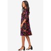Roaman's Women's Plus Size Petite Ultrasmooth Fabric Boatneck Swing Dress - 4 of 4