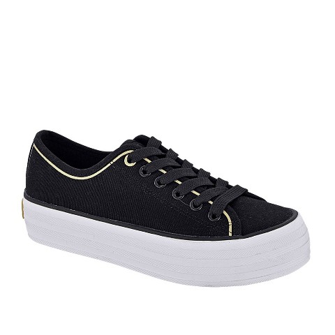Женские кроссовки Andrea Platform Canvas Sneakers, 63381, Black, 10