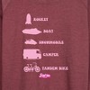 Women's - Barbie - Barbie Vehicles Lightweight French Terry Wide Neck Long Sleeve Shirt - 2 of 4