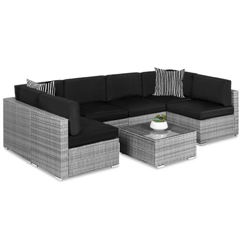 Best choice products 7 deals piece wicker sectional