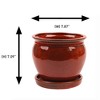 Southern Patio 8″ Wisteria Planter, Oxblood (2 Pack) - Southern Patio - 3 of 3