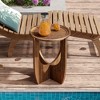 JIONJOY Rustic Farmhouse End Table - Round French Country Side Table with Cross Leg Design for Living Room, Dining Room & Small Spaces - 3 of 4
