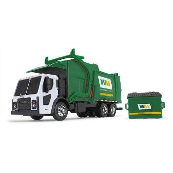 First Gear 1/25 Waste Management Mack LR Garbage Truck with Mcnelius Meridan Front Load Refuse Bin 70-0616D