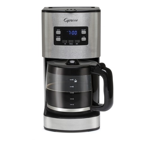 SG300 12-Cup Stainless Steel Coffee Maker with Glass Carafe