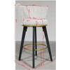 SKRAN 360° Swivel Velvet Bar Stools Set of 2 with Curved Backrest & Round Footrest & Elegant Metal Base for Kitchen Island Bar Club - 3 of 4