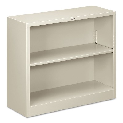 HON Metal Bookcase Two-Shelf 34-1/2w x 12-5/8d x 29h Light Gray S30ABCQ