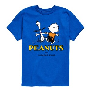 Boys' - Peanuts - Charlie Snoopy Dancing Short Sleeve Graphic T-Shirt - 1 of 4