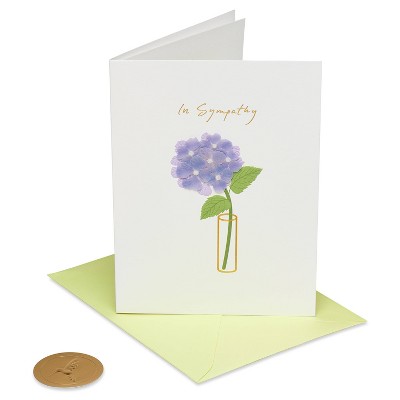 Sympathy Card Handmade Flowers in Vase - PAPYRUS