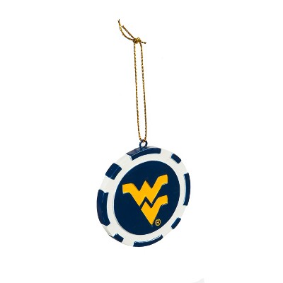 Evergreen Game Chip Ornament, West Virginia University