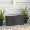 Lirago 80 Gal 300L Outdoor Storage Box with Lid Weatherproof Polypropylene Resin UV Protected KD Design Black - 3 of 4
