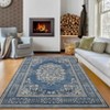 Coolmee Bohemian Vintage Runner Rug for Hallway,Machine Washable Carpet Runners Kitchen Floor Mat for Entryway Bedroom LaundryBlue - 4 of 4