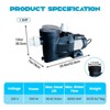 1.5 HP Swimming Pool Pump Above Ground/Inground, 220V, 8000 GPH High-Flow, 1100W High-Efficiency Swimming Pool Pump - 2 of 4