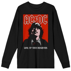 ACDC Highway To Hell Crew Neck Long Sleeve Men's Black Tee - 1 of 3