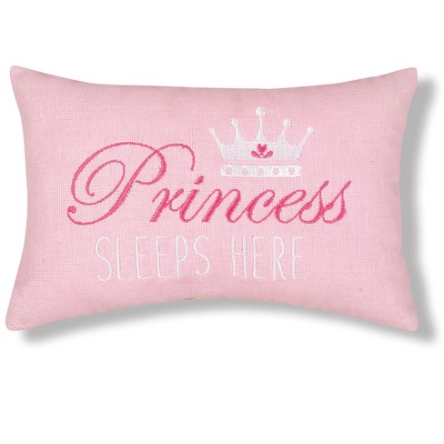 C f Home 6 X 9 Princess Sleeps Here Embroidered Small Petite Extra small Small Petite Rectangle Throw Pillow Target