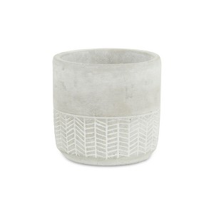 Cheung's Calliope Round Arrow Themed Cement Pot - Small - 1 of 4