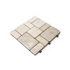 Courtyard Casual Travertine Tile Shape White Deck Tiles Pack of 6 - 3 of 4