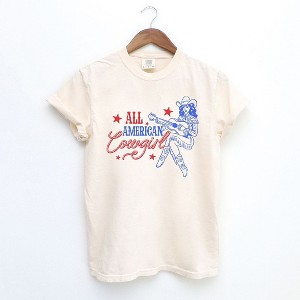 Simply Sage Market Women's All American Cowgirl Short Sleeve Garment Dyed Tee - 1 of 2